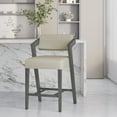 thumbnail image 2 of Bellamy Studios Snyder Upholstered Wood Counter Height Stool, Aged Gray, 2 of 14