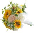 thumbnail image 3 of Diámetro: 26 cm, altura: 28 cm girasol flor artificial rosa ramo de novia, 3 of 5