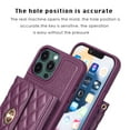 thumbnail image 2 of Nalacover Crossbody Wallet Case for iPhone 15 Pro Max with Shoulder Strap Lanyard, Elegant Premium PU Leather Card Slots Cover with Metal Lock Button Silicone Shockproof Case, Purple, 2 of 8