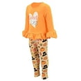 thumbnail image 2 of Girls 2 Piece Sweet As Pie Thanksgiving Clothes Set Outfit (6Y, Orange), 2 of 5