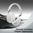 thumbnail image 5 of Kids Headphones Bluetooth 5.3 Wireless 60H Play Time Volume Limit 85/110dB Over Ear Foldable Protection Headset/Wired AUX Cord Mic for Children Boy Girl Travel School Phone Pad Tablet - White, 5 of 6