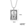 thumbnail image 4 of TEAMER Skeleton Tarot Card Necklace Stainless Steel Amulet Marigold Tarot Card Major Arcana Necklaces for Women Men, 4 of 4