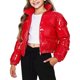 thumbnail image 2 of Parkas de manga larga para niños, de invierno, de color liso, estilo corto, cálidas y gruesas, con cremallera, de poliéster., 2 of 6
