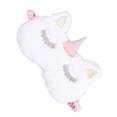 thumbnail image 4 of Antifaz para dormir blanco esponjoso con diseño de unicornio, ligero y cómodo, para dormir, viajar, trabajar o hacer siestas, 4 of 8