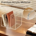 thumbnail image 3 of Acrylic Desk Organizer Book Organizer, Magazine File Holder, Vertical File Organizer Stand File Folder Holder, Mail Organizer Countertop Mail Sorter File Sorter, Clear Book Ends Book Holder, 3 of 7