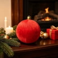 thumbnail image 5 of Clearance Large Velvet Christmas Ornament Ball, 24 Inch Inflatable PVC Xmas Decoration Ball with Gold Cap, Oversized Holiday Decor for Christmas Indoor Outdoor Party Display, 5 of 6