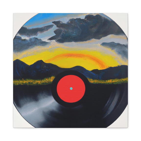 Vinyl Record Portrait. - Canvas