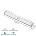 thumbnail image 3 of 3 Packs-10 LED Motion Sensor Cabinet Light,Magnetic Motion Activated Light,Under Counter Closet Lighting, Wireless USB Rechargeable Kitchen Cupboard N, 3 of 4