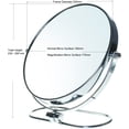 thumbnail image 3 of Espejo de Maquillaje Plegable, Aumento x3, Espejo de Cosmética de Pie 8, Espejo para Dormitorio y Viaje, Espejo de Mesa Ø 20 cm, Espejo de Afeitar Giratorio de Doble Cara, TKD3125 3x, 3 of 5