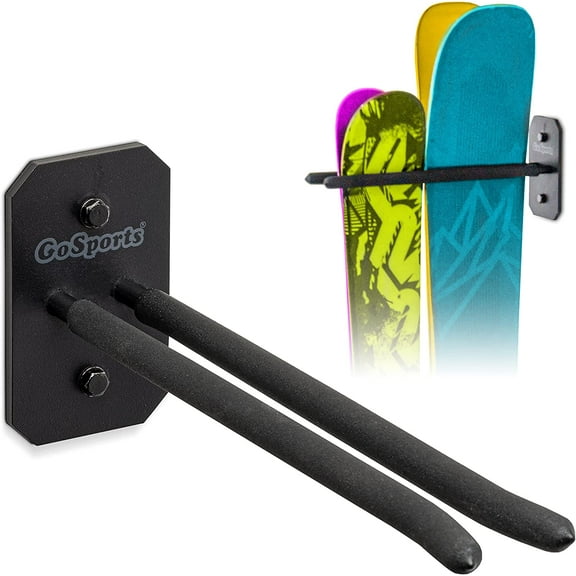 Wall Mounted Ski and Snowboard Storage Rack - 2 or 8 Ski Sizes
