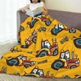 thumbnail image 6 of Pofeuu Cartoon Tractor Print Ultra-Soft Micro Fleece Blanket,for Bed Or Sofa,All Season Throw Blankets Flannel Blanket-60"x50", 6 of 7