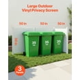 thumbnail image 2 of VEVOR 3 Panels Outdoor Privacy Screen, 50 x 50 in Air Conditioner Fence with 27.6 in Ground Stakes, Pool Equipment Enclosure, Horizontal Vinyl Privacy Fence, Ideal for Trash Can and A/C Units, White, 2 of 9