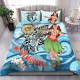 thumbnail image 1 of Juego de cama Hawai - Polinesia Niñas con tiburón, 1 of 4