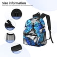 thumbnail image 5 of Vsdgher Blue and White Butterflies Print Unisex Large Capacity Bookbag Schoolbag Casual Daypack for High School/College/Teens/Travel/Work, 5 of 8