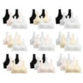 thumbnail image 3 of GYRATEDREAM 3Pack Big Girls Sports Bra Padded Training Bras Girls Thin Cotton Breathable Seamless Bra,12-16T, 3 of 9