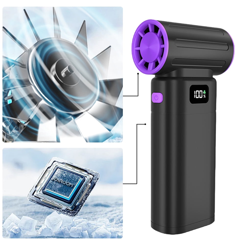HUISZJ Jet Dry Mini Blower, Mini Fan Electric Air Duster, Multifunctional Wireless Dust Blower for Home Car (Black)