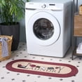 thumbnail image 3 of Safavieh Braided Posters Contemporary Laundry Runner Rug, Beige/Burgundy Red, 1'8" x 4' Oval, 3 of 7