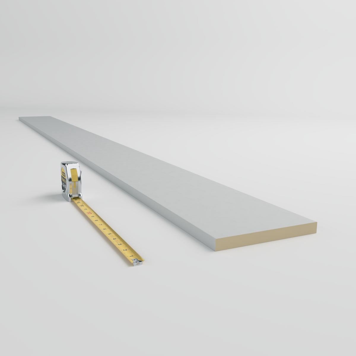 Ekena Millwork 7 1/2"H x 3/4"P x 78 3/4"L, Traditional Smooth Flat Trim Moulding