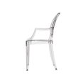 thumbnail image 3 of Chaise de Salle à Manger Empilable Transparente Casper (Lot de 2), 3 of 4
