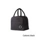 thumbnail image 4 of Fiambrera Bolsa Moda Color sólido Portador Organización Contenedor Picnic Cremallera Térmica Almuerzos Bolsas con asas Bolsa de almacenamiento Almacenamiento y organización del hogar Negro Bewildely HA066153-03, 4 of 6