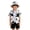 A-White107, variant on OSOLU Boys Summer Hawaiian Beach Outfits Short Sleeve Button Up Shirts And Shorts With Bucket Hat 3 Piece Set 3-8Y Soft Outfit