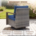 thumbnail image 5 of Giantfurnni 4 Pieces Patio Furniture Sets with Fire Pit Table,Swivel Chairs and Sofa,Patio Conversation Sets for Porch Deck Garden Backyard, 5 of 13