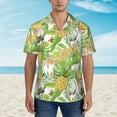 thumbnail image 2 of Disketp Hawaiian Shirts For Men,Gnome And Pineapple Print Mens Casual Short Sleeve Button Down Shirts Beach Shirt, 2 of 7