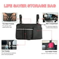 thumbnail image 6 of Wheelchair Accessories,Wheelchair Storage Bag,Pouch for Walker,Wheelchair Side Bags Back Bag,Walker Cup Holder for Rolling,Universal Wheelchair Clip on Cup Holder-14.2*7.5 Inches (Black), 6 of 8