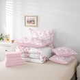 thumbnail image 5 of Manfei Cherry Blossom 7-Piece Twin Bedding Sets,Japanese Flower Bedding Comforter Set,Pink White Breathable Sheet Sets,Breathable Floral Bedroom Decorative,Reversible, 5 of 7