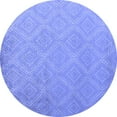 thumbnail image 1 of Ahgly Company Indoor Round Oriental Blue Industrial Area Rugs, 5' Round, 1 of 4
