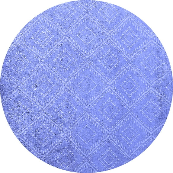 Ahgly Company Indoor Round Oriental Blue Industrial Area Rugs, 5' Round