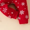 thumbnail image 6 of XDZJLR Baby Flannel Christmas Pajamas Boys Girls Toddler Kids Cute Solid Long Sleeves Xmas Cartoon Ear Hooded Romper Jumpsuit Outfits Sleepwear Red 3-6 Months, 6 of 7
