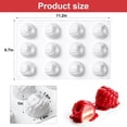 thumbnail image 5 of 12 Cavity Raspberry Silicone Mold Chocolate Candy, Food-Grade Non-Stick 3D Berry Cake Ice Cube DIY Baking Pan, 5 of 11