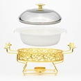 thumbnail image 1 of Bandeja para calentar alimentos Chafing Dish Bandeja para alimentos resistente Cómodo calentador de alimentos tipo bufé multiusos para mesa de comedor, 1 of 8