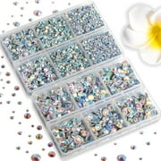 6736PCS Hotfix Rhinestones for Crafts, 5 Sizes, SS6-SS30, Crystal AB