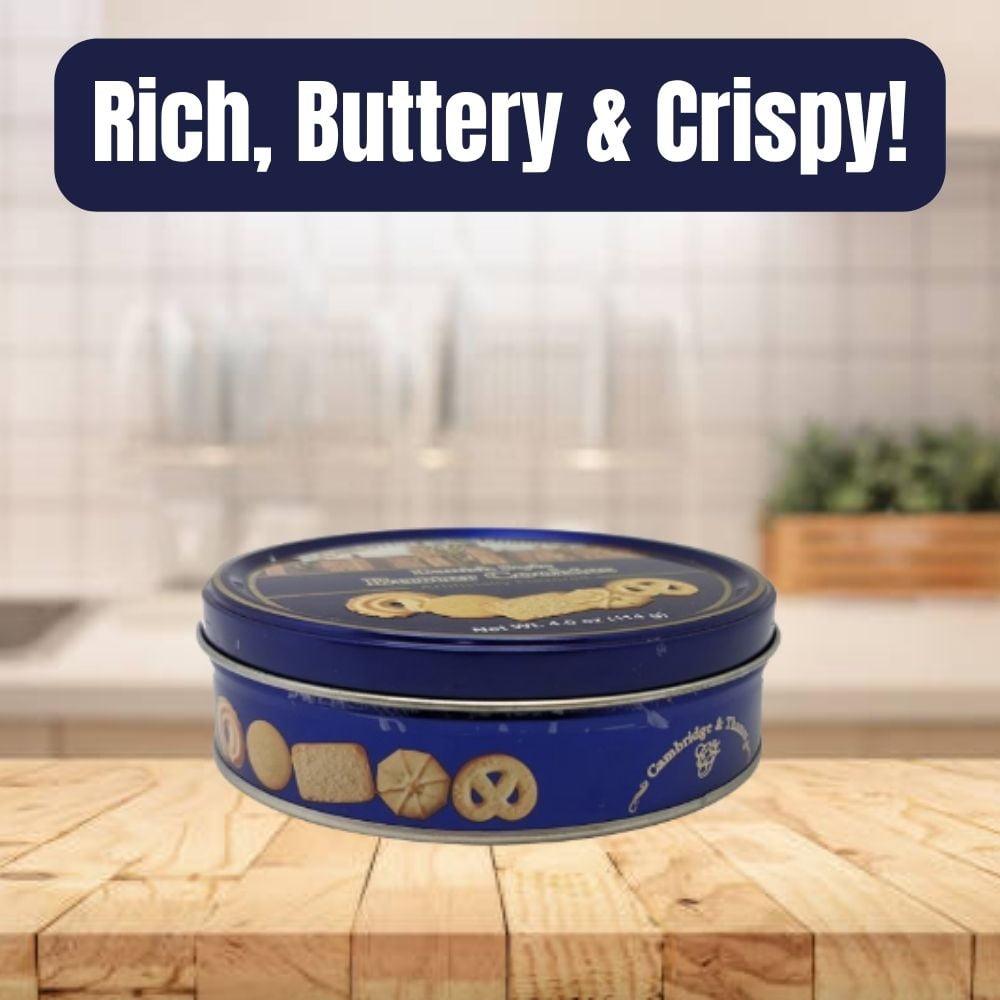 Cambridge & Thames Danish Butter Cookies – 6 Pack Bulk Value | Classic Assorted Biscuit Tins | Rich Creamy Butter Taste | Perfect for Parties, Gifting, Offices & Holidays