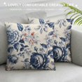 thumbnail image 3 of Wuche Blue Floral Pillow Covers Vintage Flower Blue White Decorative Throw Pillow Covers Chinoiserie Pillowcases Square Cushion Covers For Couch Bed Sofa Chair Car Decor, 3 of 5