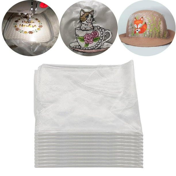 100 unids/pack estabilizador de bordado Soluble en agua accesorios tela Fusible artesanal B Hugo Papel soluble para bordar