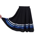 thumbnail image 3 of RUNQHUI Kids Girls Swing Skirts Full Circle Ballet Character Skirt Dance Dress for Balleria Stage Black&Blue 8, 3 of 7