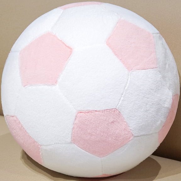 Pink Soccer Ball Plush Toy, 6-Inch Cartoon Cute Stuffed Animal Doll, for Kids Boys Girls Birthday Gift Home Decor