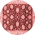 thumbnail image 1 of Ahgly Company Machine Washable Indoor Round Oriental Red Traditional Area Rugs, 7' Round, 1 of 4