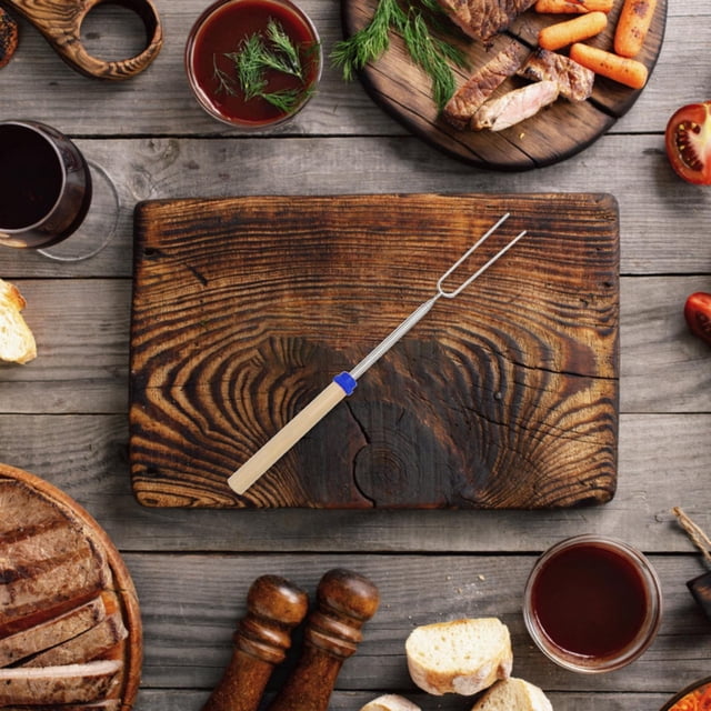 Oleegame 1PC Extendable Stainless Roasting Sticks 5 Pack 32" For S' Hot Dogs And Fire Blue