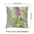 thumbnail image 4 of nygtbtfer Spring Floral Throw Pillow  Set of 2Garden Flower Butterfly Decorative Pillows Case Polyester Linen Cushion Covers for Couch Sofa Garden Patio Decor 20x20in, 4 of 7