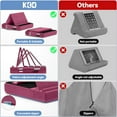 thumbnail image 4 of KDD Tablet Pillow Stand, iPad Tablet Stand Foldable Adjustable Holder with Stylus Mount for Desk Bed Couch and Lap, Purple, 4 of 9