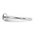 thumbnail image 3 of 925 Sterling Silver Low 5mm Round Created Ruby Stackable Ring Birthstone July Gemstone, 3 of 8