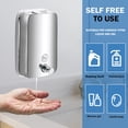 thumbnail image 3 of 4Pcs Commercial Soap Dispenser Stainless Steel 1000ml Wall Mount Manual Liquid Pump Rust Proof Leak Free for Bathroom, 3 of 10