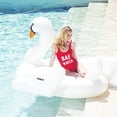 thumbnail image 4 of FUNBOY Giant Inflatable White Swan, Luxury Float for Summer Pool Parties and Entertainment, 4 of 5