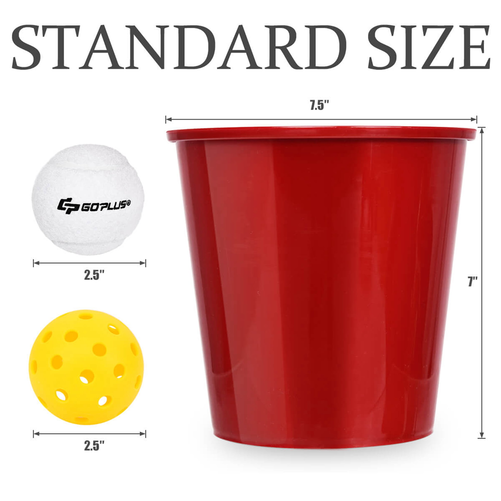 Costway Yard Pong Giant Pong Game Set Carry Bag Outdoor Backyard Game