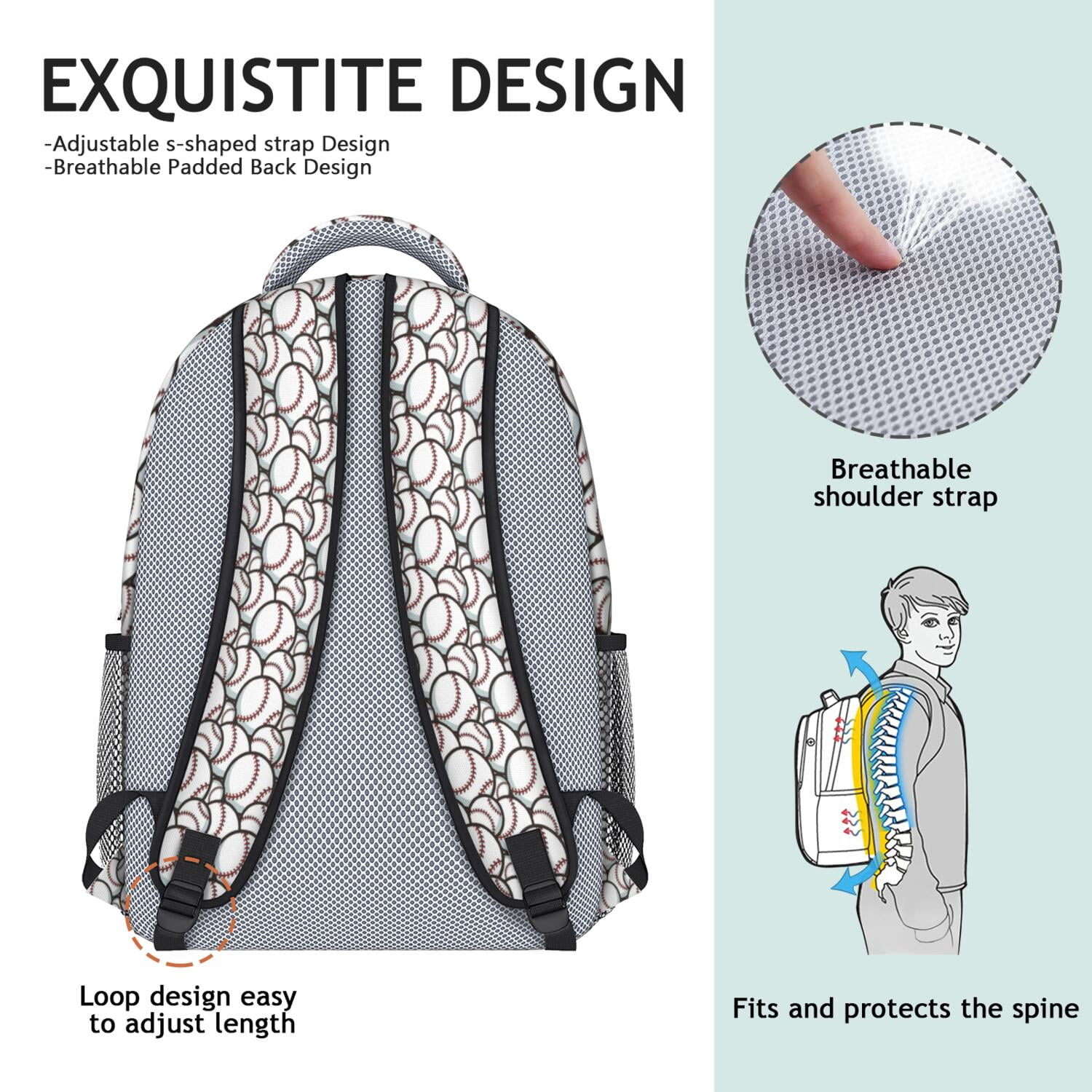 Player Approved Waterproof Backpack - Ergonomic Design for Baseball, Basketball, Soccer - Stylish & Durable Bookbag for Teens