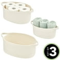 thumbnail image 2 of mDesign Casual Woven Cotton Rope Bathroom Basket with Handles, Set of 3, White, 2 of 8